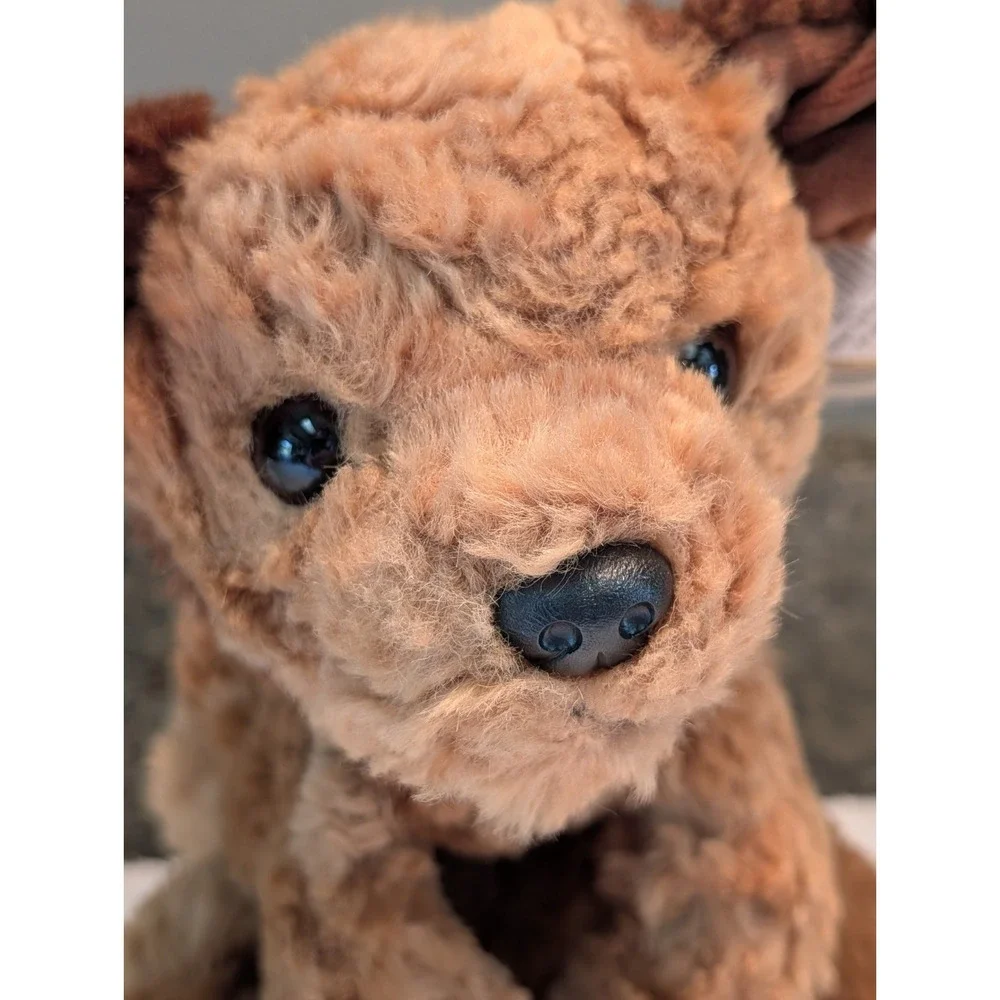 Vintage TY Classic CHIPS Brown Tan Curly Floppy Puppy Dog Plush With Tag  10